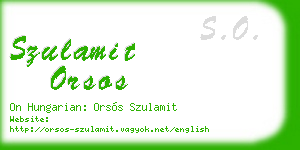 szulamit orsos business card