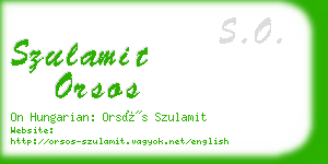 szulamit orsos business card